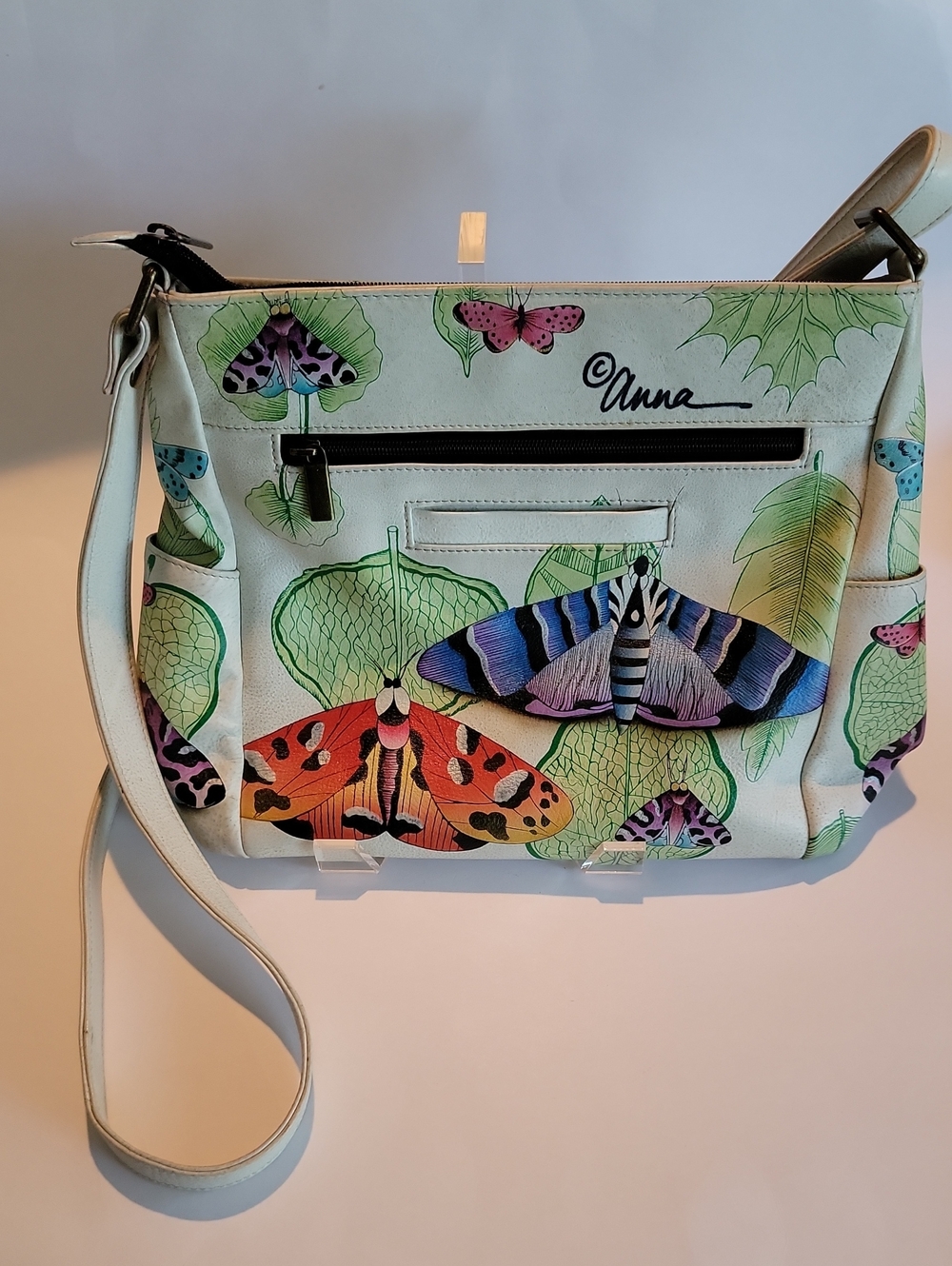 ANNA BY ANUSCHKA HAND-PAINTED CROSSBIDY/SHOULDER BAG